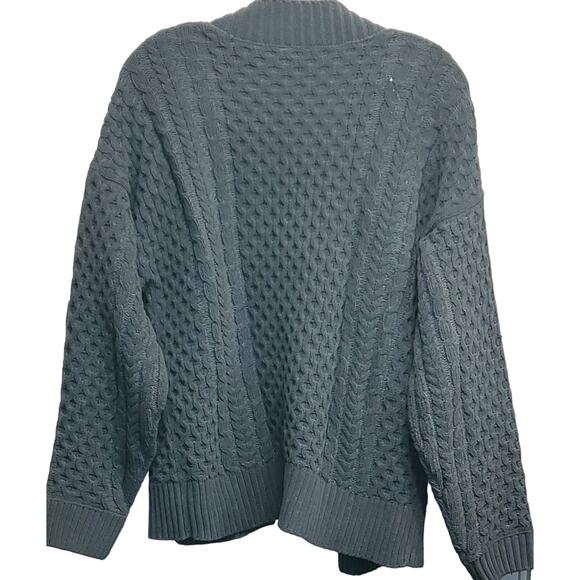 Dip Women's Open Front Teal Knit Sweater Cardigan Size Small - Picture 2 of 8